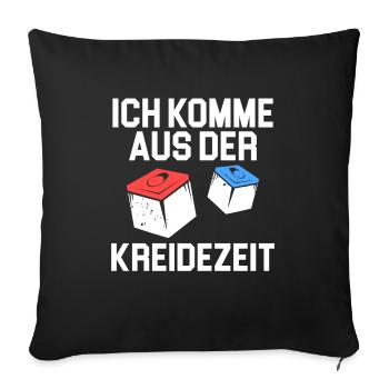 Ich Komme Aus Der Kreidezeit Snooker Pool Billard - Sofakissenbezug 45 x 45 cm - Schwarz - Vorne