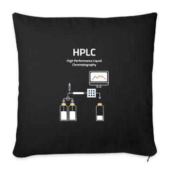 HPLC High Performance Liquid Chromatography - Sofa pillowcase 17,3'' x 17,3'' (45 x 45 cm) - black - Front
