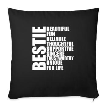 Komplizen Paare Paar Ehepaar Beste Freunde - Sofakissenbezug 45 x 45 cm - Schwarz - Vorne
