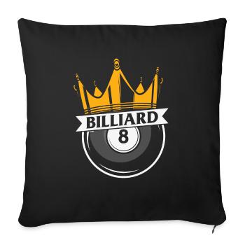 Billiards Pool Billiards Billiards Ball Billiards Cook 8Ball - Sofa pillowcase 17,3'' x 17,3'' (45 x 45 cm) - black - Front