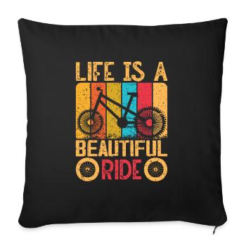 Bicycle Love Bicycle Bike Bicycles Road Bike Bike - Sofa pillowcase 17,3'' x 17,3'' (45 x 45 cm) - black - Front