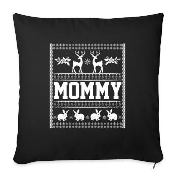 Christmas Family Christmas Outfit Mom - Sofa pillowcase 17,3'' x 17,3'' (45 x 45 cm) - black - Front
