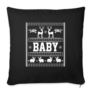 Christmas Family Christmas Outfit Baby - Sofa pillowcase 17,3'' x 17,3'' (45 x 45 cm) - black - Front