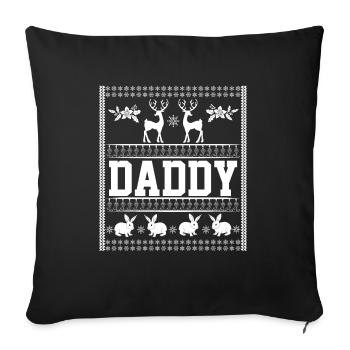 Christmas Family Christmas Outfit Father - Sofa pillowcase 17,3'' x 17,3'' (45 x 45 cm) - black - Front