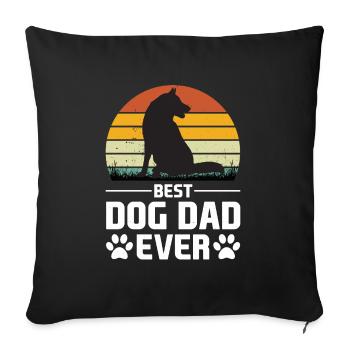 Chiens Animal de compagnie Propriétaire de chien Chien Ami Patte - Housse de coussin décorative 45 x 45 cm - noir - Devant