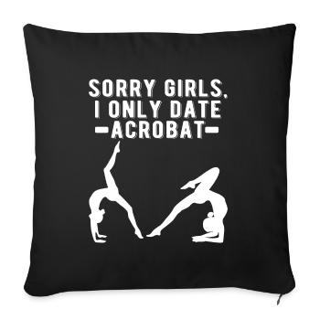 Gymnastics Gymnast Gymnastics Acrobatics Acrobat - Sofa pillowcase 17,3'' x 17,3'' (45 x 45 cm) - black - Front