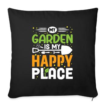 Gardener Orchard Hobby Gardener Gift Garden - Sofa pillowcase 17,3'' x 17,3'' (45 x 45 cm) - black - Front