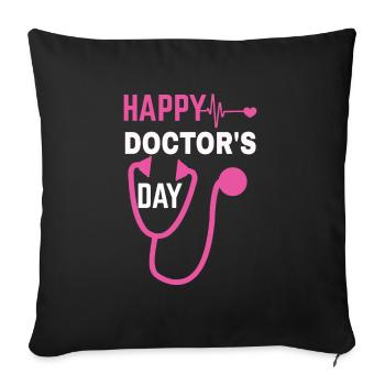 Médecin Docteur Docteur Interniste Urologue Profession - Housse de coussin décorative 45 x 45 cm - noir - Devant