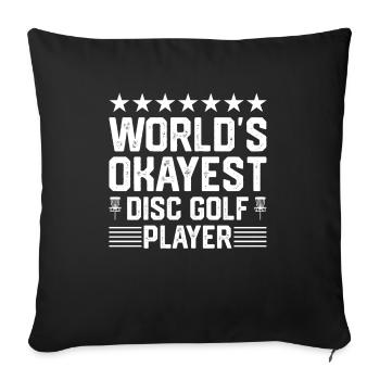 Disc Golf Disc-Golf Frisbee Tree Basket Drop - Sofa pillowcase 17,3'' x 17,3'' (45 x 45 cm) - black - Front