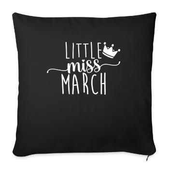 Mars Anniversaire Femmes Femmes Filles - Housse de coussin décorative 45 x 45 cm - noir - Devant