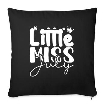 Juillet Anniversaire Femmes Femmes Filles - Housse de coussin décorative 45 x 45 cm - noir - Devant