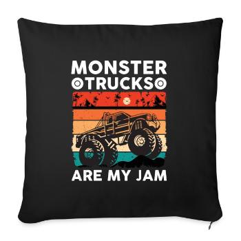 Monstertruck Monstertruck Kinder jam jump v8 laut - Sofakissenbezug 45 x 45 cm - Schwarz - Vorne