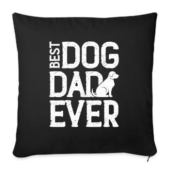 Chiens Animal de compagnie Propriétaire de chien Chien Ami Patte - Housse de coussin décorative 45 x 45 cm - noir - Devant