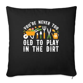 Jardinier - Housse de coussin décorative 45 x 45 cm - noir - Devant