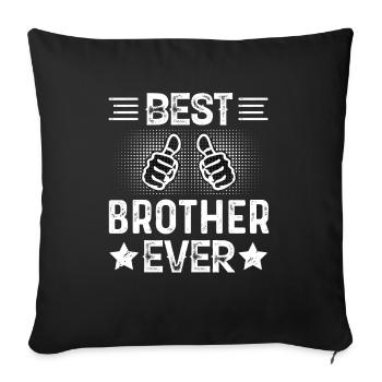 This is what a great brother looks like - Sofa pillowcase 17,3'' x 17,3'' (45 x 45 cm) - black - Front