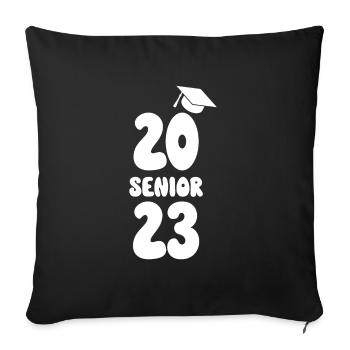 Retraité 2022 Pension de retraite Grand-père Pension Senior - Housse de coussin décorative 45 x 45 cm - noir - Devant