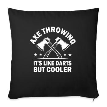 Wood Forestry Axe Throwing Axe Sport Forest - Sofa pillowcase 17,3'' x 17,3'' (45 x 45 cm) - black - Front