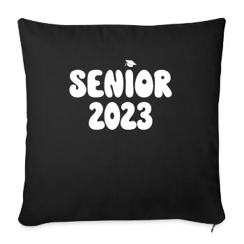 Retraité 2022 Pension de retraite Grand-père Pension Senior - Housse de coussin décorative 45 x 45 cm - noir - Devant