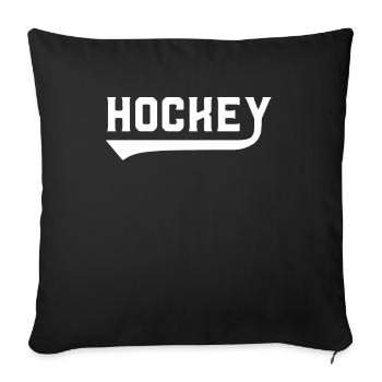Gardien de but de hockey Hockey sur glace Gardien de but Club sportif - Housse de coussin décorative 45 x 45 cm - noir - Devant