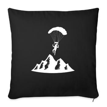 Paragliding Paraglider Parachute Parachute Para - Sofa pillowcase 17,3'' x 17,3'' (45 x 45 cm) - black - Front