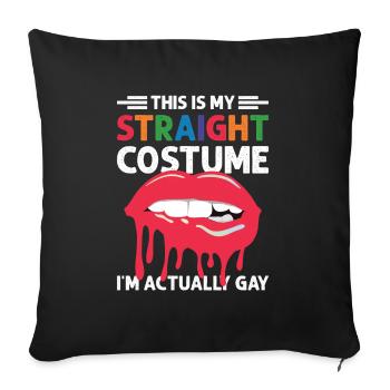 Gay Heart Gay Lesbian Lesbian Gift - Sofa pillowcase 17,3'' x 17,3'' (45 x 45 cm) - black - Front