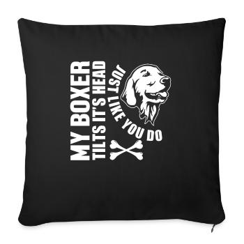 Boxer Dog Boxer Lover Owner Boxer Owner - Sofa pillowcase 17,3'' x 17,3'' (45 x 45 cm) - black - Front
