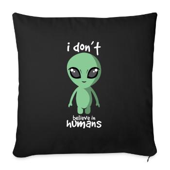 Graffiti Drops UFO Mystery - Sofa pillowcase 17,3'' x 17,3'' (45 x 45 cm) - black - Front