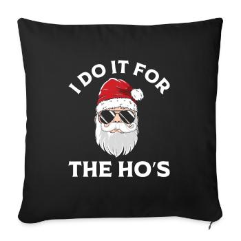 Noël du Père Noël - Housse de coussin décorative 45 x 45 cm - noir - Devant