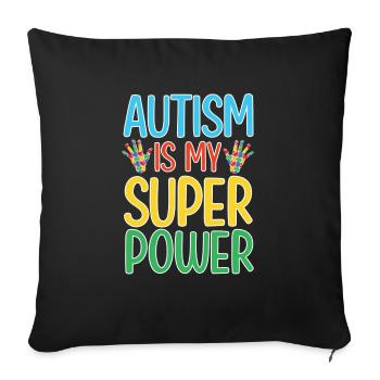 Autism Mother Daughter Son Autistic Parents Child - Sofa pillowcase 17,3'' x 17,3'' (45 x 45 cm) - black - Front