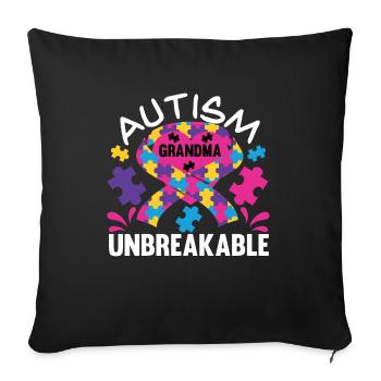 Autism Mother Daughter Son Autistic Parents Child - Sofa pillowcase 17,3'' x 17,3'' (45 x 45 cm) - black - Front