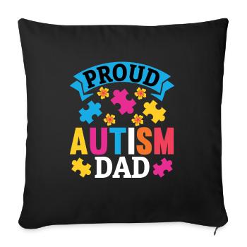 Autism Mother Daughter Son Autistic Parents Child - Sofa pillowcase 17,3'' x 17,3'' (45 x 45 cm) - black - Front