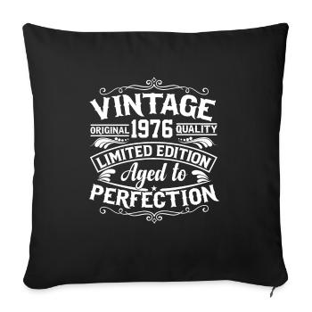 Né en 1976 45ème anniversaire Retro - Housse de coussin décorative 45 x 45 cm - noir - Devant