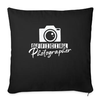Photography Camera Photographer Retro Camera Photography - Sofa pillowcase 17,3'' x 17,3'' (45 x 45 cm) - black - Front