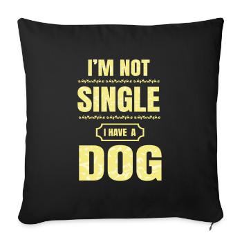 Propriétaire de chien Propriétaire de chien Propriétaire de chien Amoureux des chiens Gassi - Housse de coussin décorative 45 x 45 cm - noir - Devant