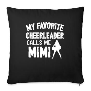 Cheerleading Mama Cheerleading Mutter Cheerleader - Sofakissenbezug 45 x 45 cm - Schwarz - Vorne