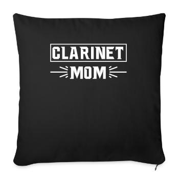 Clarinet Mama Orchestra Instrument Musician - Sofa pillowcase 17,3'' x 17,3'' (45 x 45 cm) - black - Front