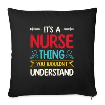 Physician Assistant Nurse Doctor's Office Assistant - Sofa pillowcase 17,3'' x 17,3'' (45 x 45 cm) - black - Front