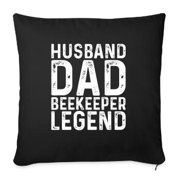 Beekeeping Dad Funny Father Sayings Father's Day - Sofa pillowcase 17,3'' x 17,3'' (45 x 45 cm) - black - Front