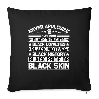 Love Your Black Culture Black History Month - Sofa pillowcase 17,3'' x 17,3'' (45 x 45 cm) - black - Front