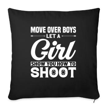 Archery - Bow Hunter Design Archery Arrow - Sofa pillowcase 17,3'' x 17,3'' (45 x 45 cm) - black - Front