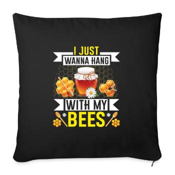 Bees Beekeeping Beekeeper Honey Beekeeper Funny - Sofa pillowcase 17,3'' x 17,3'' (45 x 45 cm) - black - Front