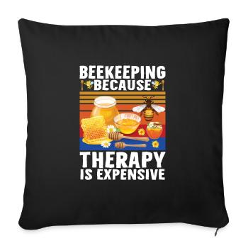 Beekeeping Beekeeper Honey Beekeeper Lustig - Sofa pillowcase 17,3'' x 17,3'' (45 x 45 cm) - black - Front