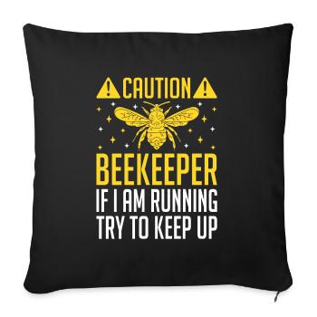 Bees Beekeeping Beekeeper Honey Beekeeper Funny - Sofa pillowcase 17,3'' x 17,3'' (45 x 45 cm) - black - Front