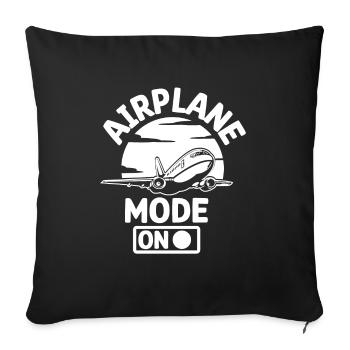 Pilot Airplane Flying Flying Gift Idea - Sofa pillowcase 17,3'' x 17,3'' (45 x 45 cm) - black - Front