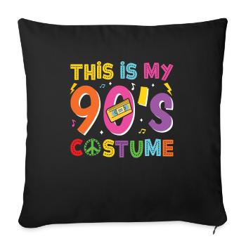 J’adore les années 90 - Housse de coussin décorative 45 x 45 cm - noir - Devant