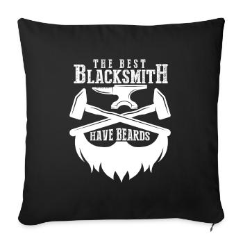 Blacksmith Shirt Metalworker Anvil Cutler - Sofa pillowcase 17,3'' x 17,3'' (45 x 45 cm) - black - Front