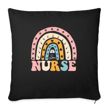 Arzthelferin Krankenpflegerin Arztpraxis Assistent - Sofakissenbezug 45 x 45 cm - Schwarz - Vorne