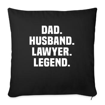 Cool Lawyer Papa Jura Father Lawyers Parents - Sofa pillowcase 17,3'' x 17,3'' (45 x 45 cm) - black - Front