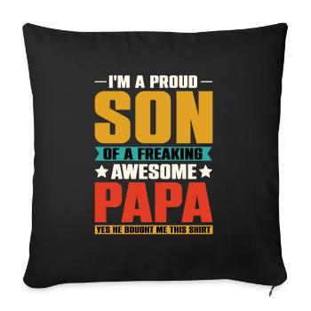 Father & Son Best Friends for Life - Father Son - Sofa pillowcase 17,3'' x 17,3'' (45 x 45 cm) - black - Front
