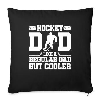 Hockey sur glace Papa Joueur de hockey sur glace Père Cadeau - Housse de coussin décorative 45 x 45 cm - noir - Devant